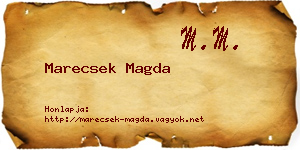 Marecsek Magda névjegykártya